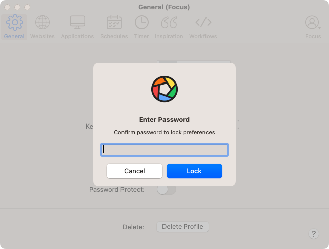 an Enter Password dialog