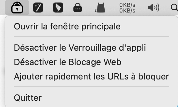 ouvrir la fenêtre principale