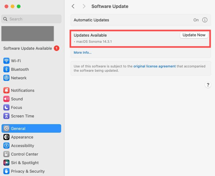 update macOS