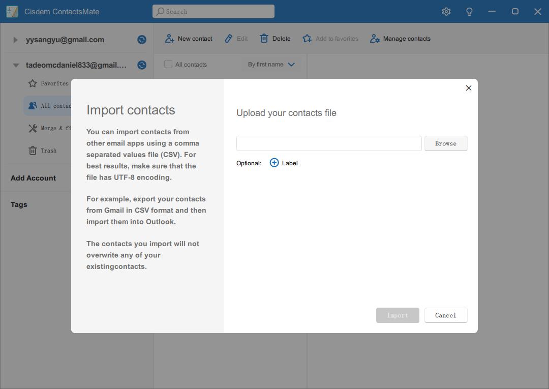 upload contacts file