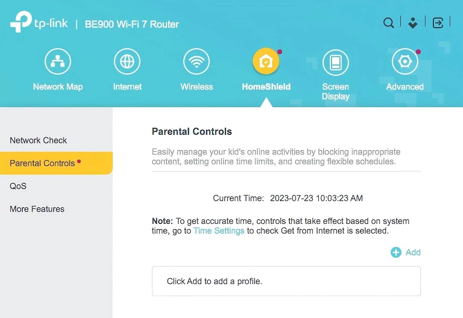 web filtering feature on router