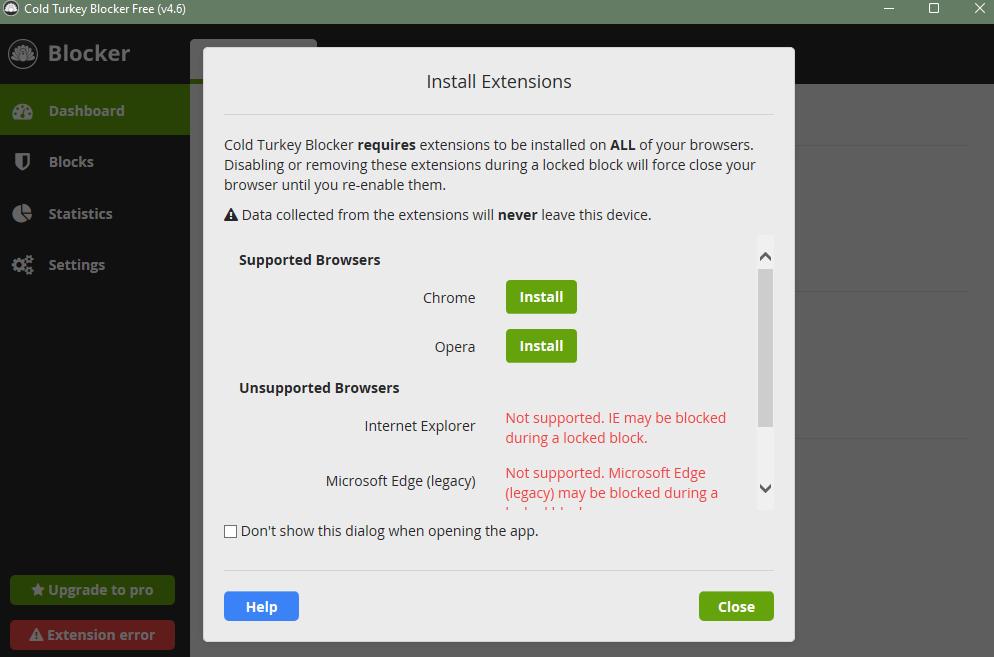 install extensions