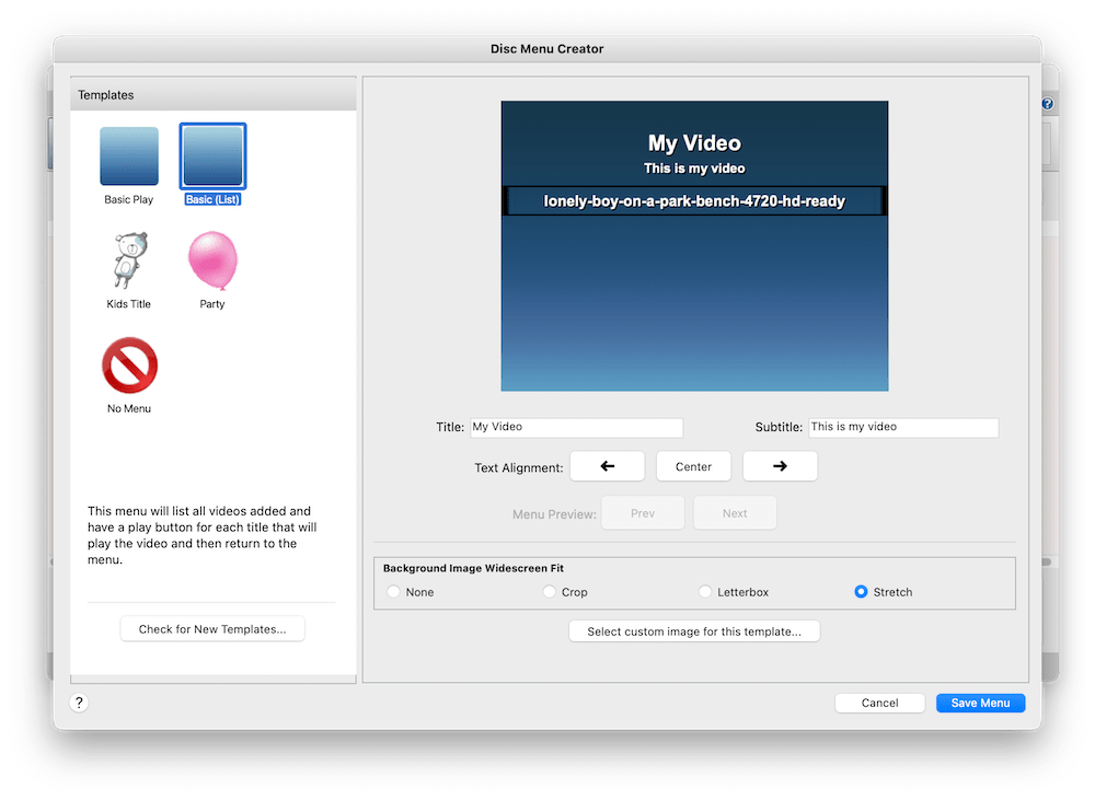 express burn disc menu creator mac