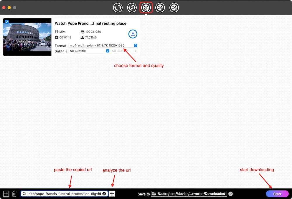 paste the url