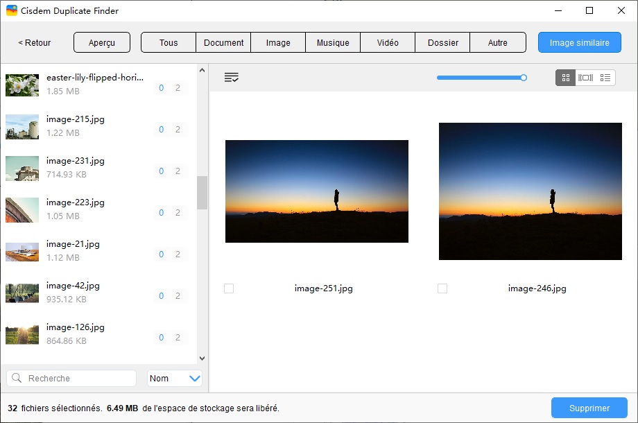 rechercher des images similaires