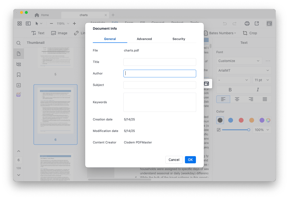 edit pdf metadata cisdem o4