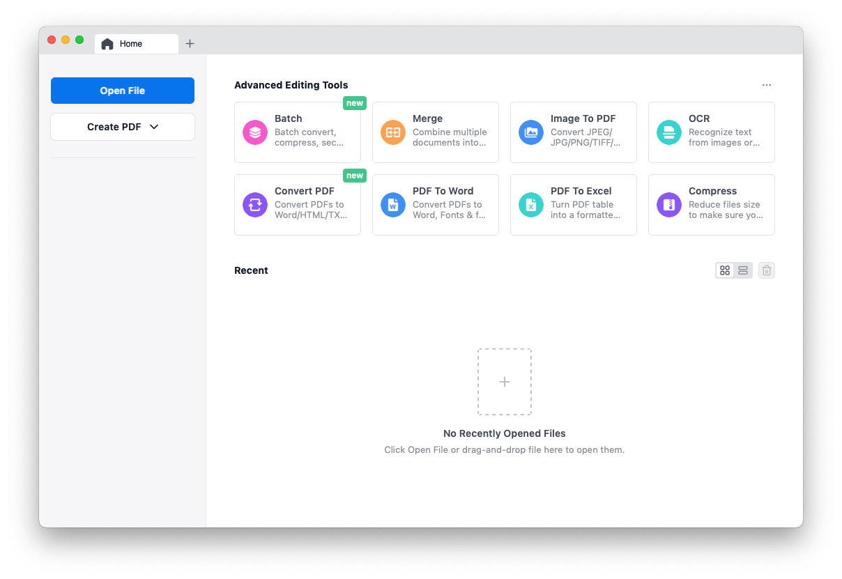 main interface