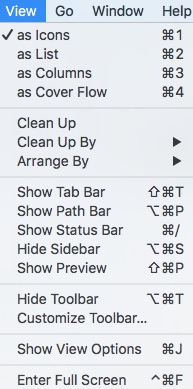 select show items as icons