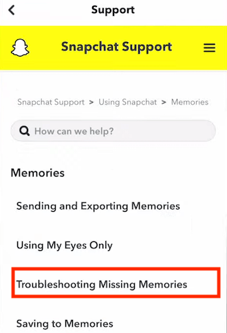 comment récupérer ses photos sur memories snap