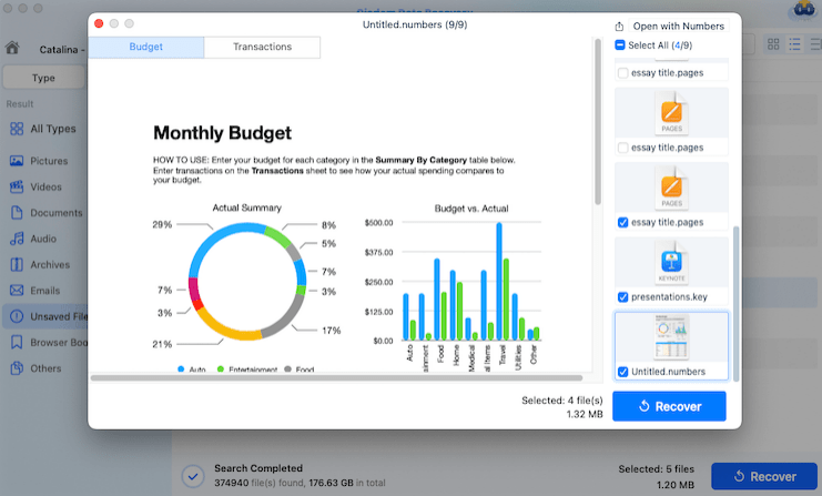 récupérer un fichier pages supprimé