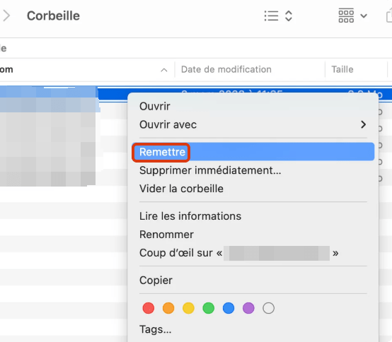 récupérer un fichier pages supprimé