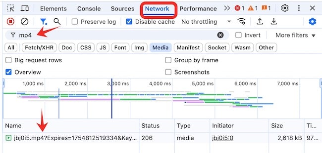 save streamable video with devtools