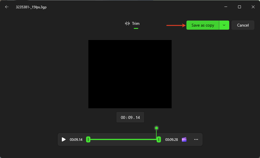 convert 3gp to mp4 using photos on windows
