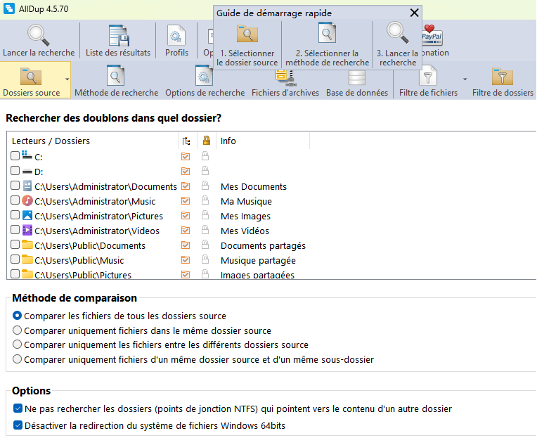 AllDup logiciel fichier en double gratuit