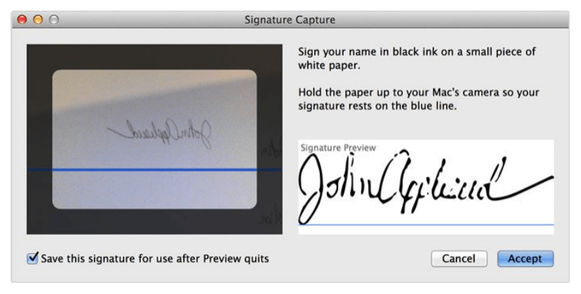 signer un PDF sur Mac avec Aperçu