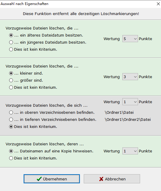 automatisch auswählen