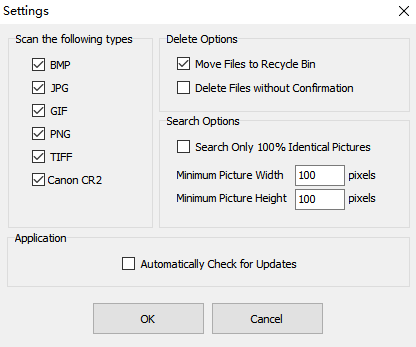 Bildformate festlegen