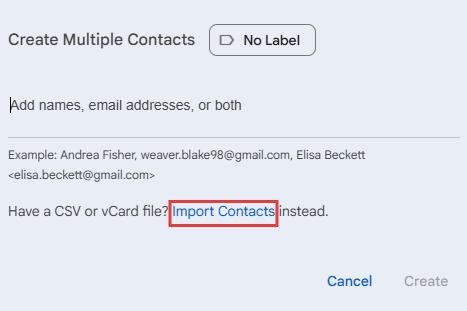 import contacts