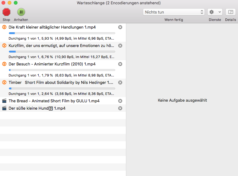 Konvertierung starten