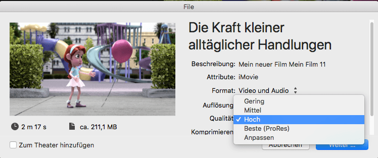 Basisinformationen wählen