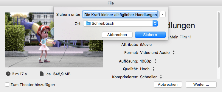 Namen und Ziel festlegen