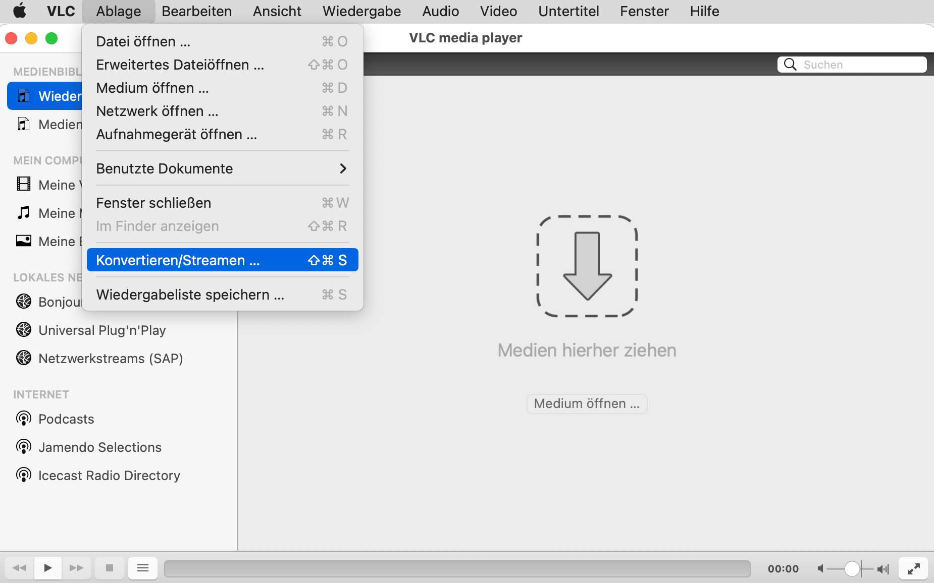Fenster Konvertieren öffnen