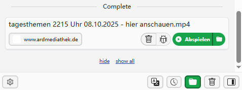 heruntergeladene Videos abspielen