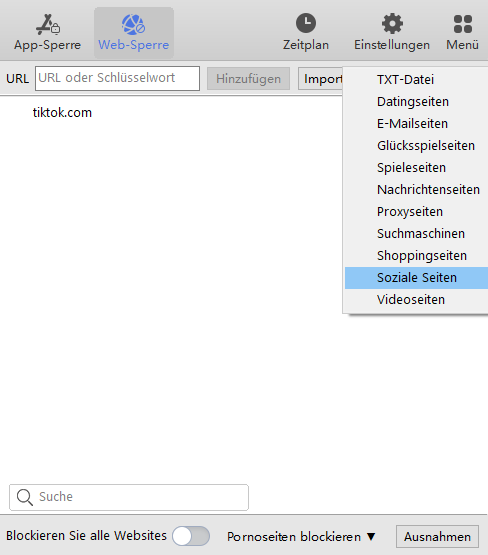block all social media sites