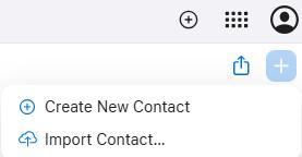 click Import Contact