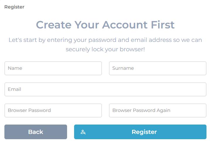 create your account
