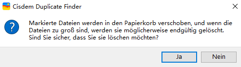 Löschen bestätigen