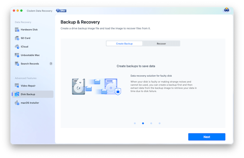 create disk backup01
