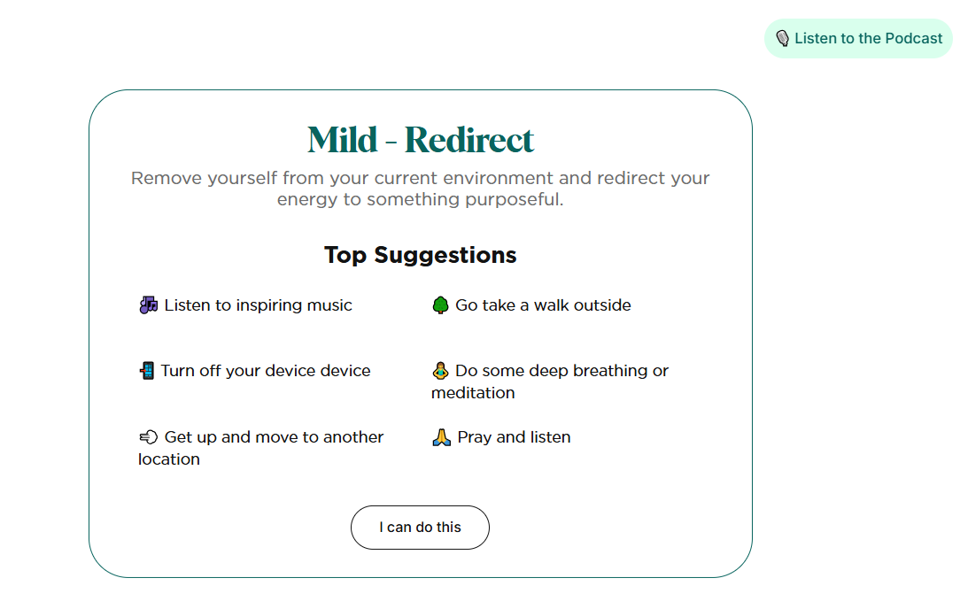 Vorschläge für Nutzer bietet, die einen Drang verspüren
