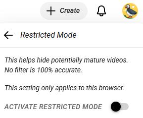 active restricted mode