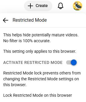 lock restricted mode