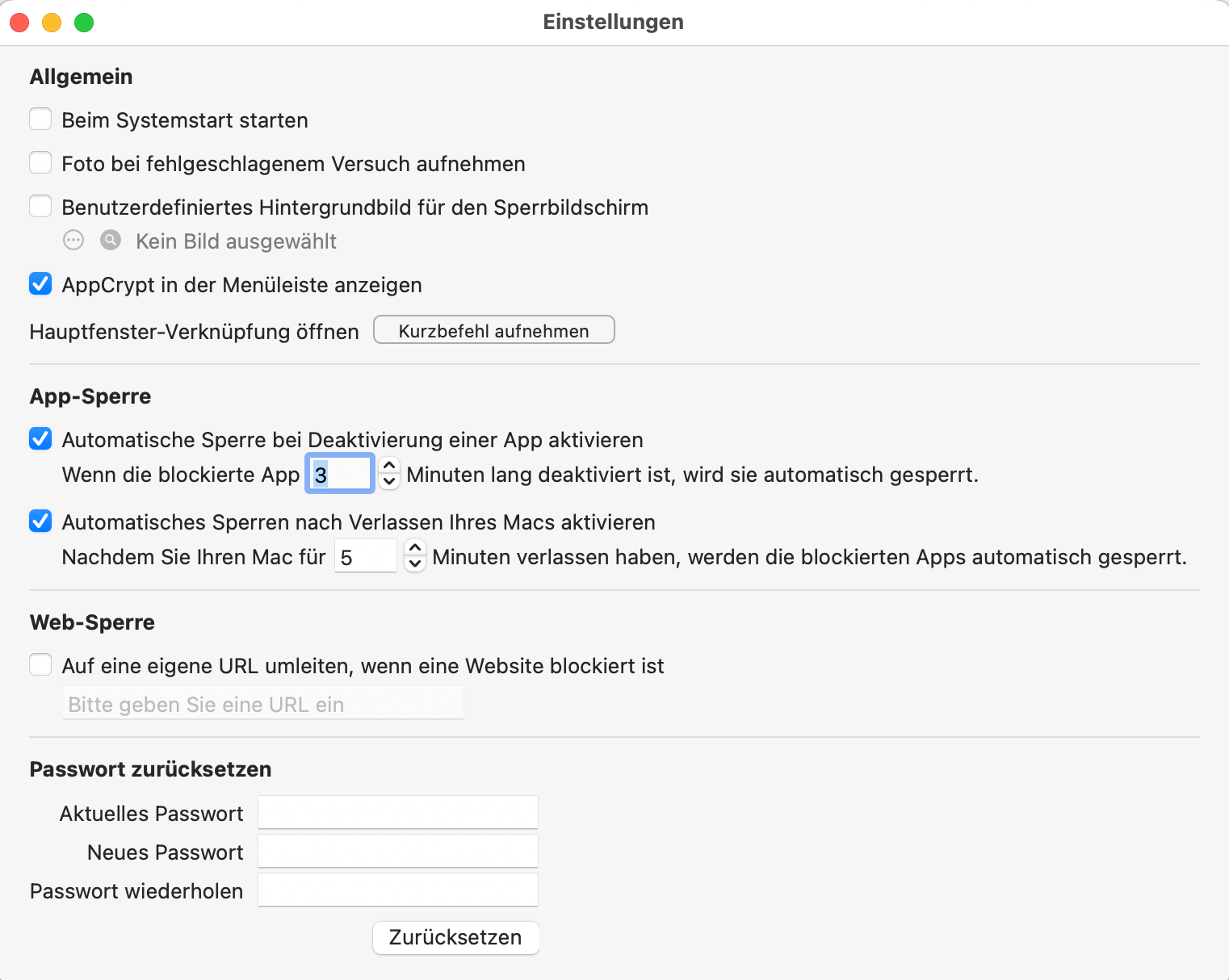das Fenster Einstellungen mit der Option Beim Systemstart starten
