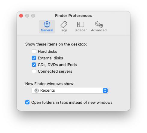 finder preferences
