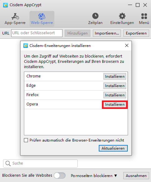Erweiterung installieren
