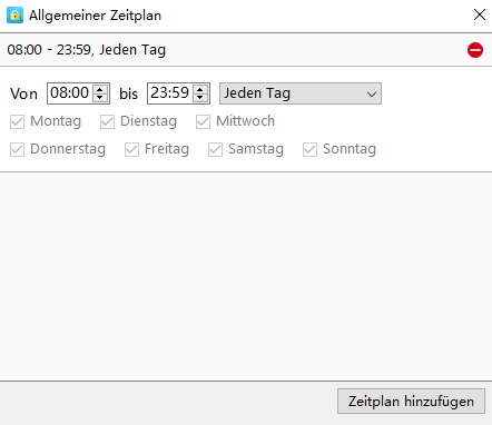 Zeitpan für alle Webseiten