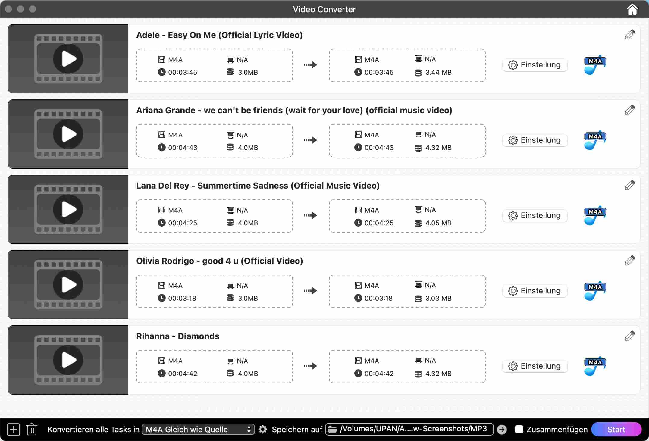 M4A-Dateien hinzufügen cisdem