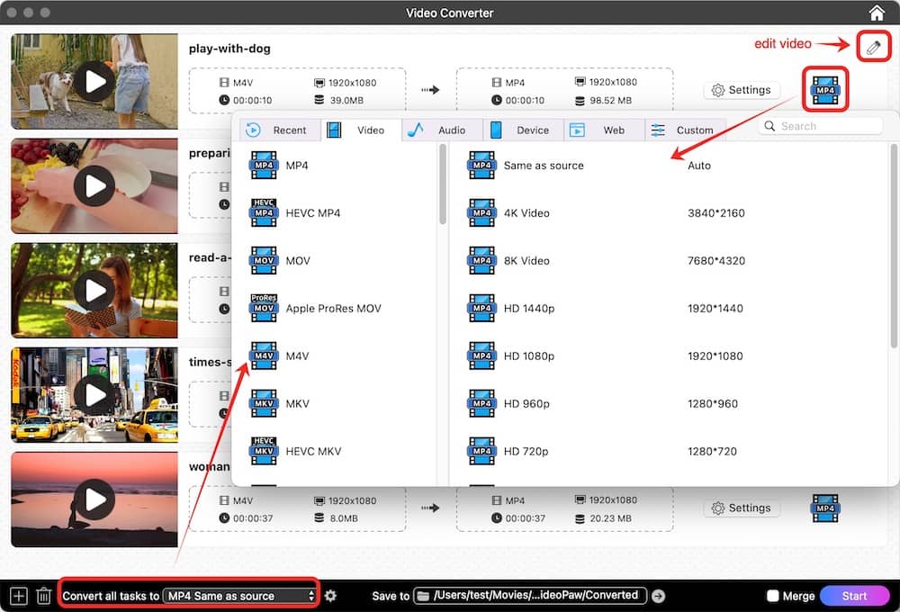 change m4v to mp4 mac cisdem