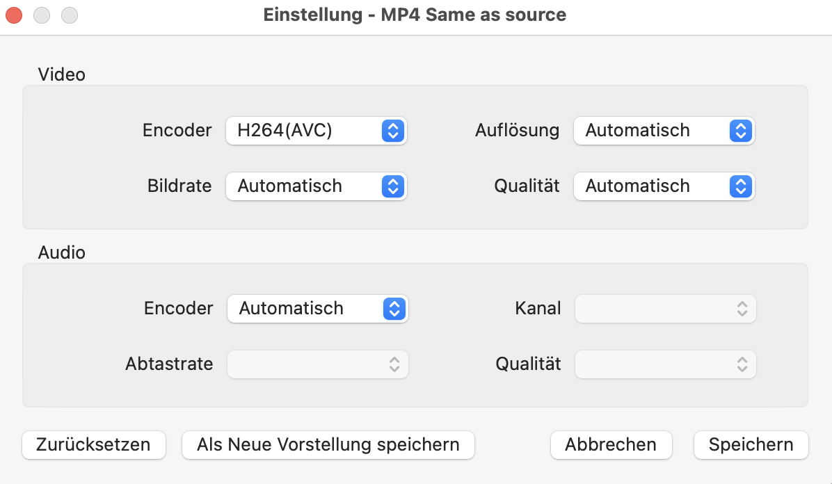 Einstellungen anpassen