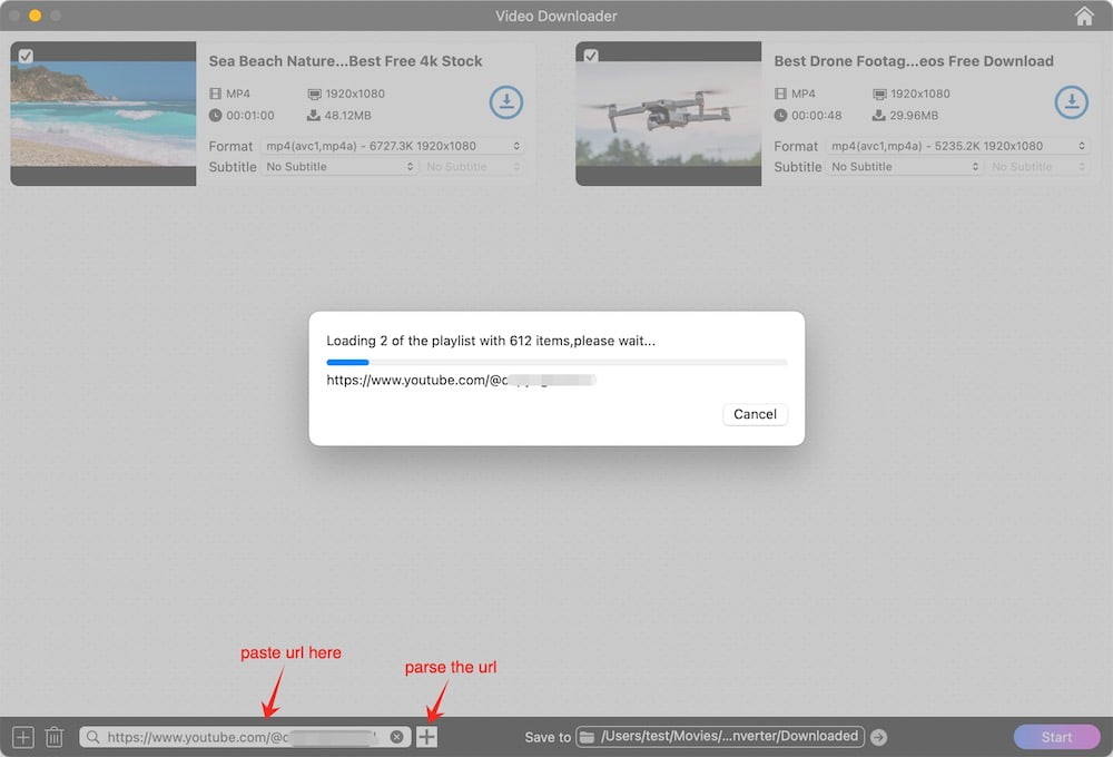 parse youtube channel link