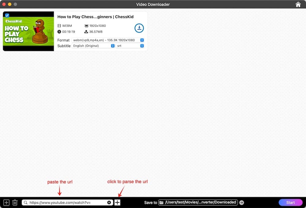 paste the copied url 