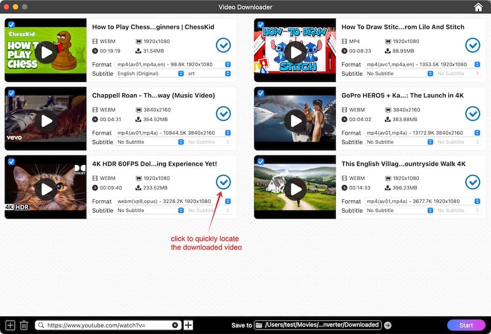 batch download videos from Safari to mac 