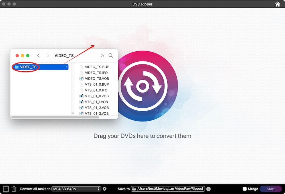 upload video_ts folder