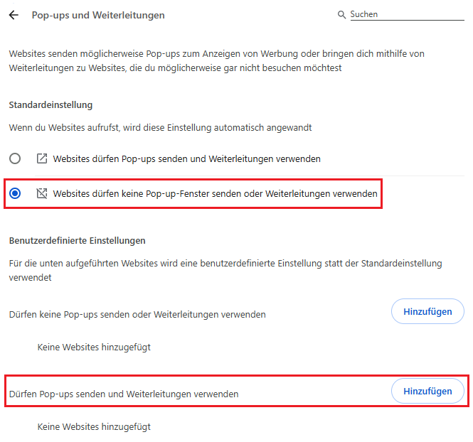 Chrome block pop-ups