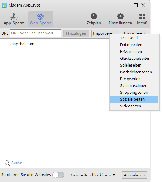 block all popular social media sites