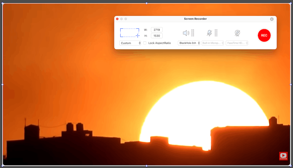 configure capture area