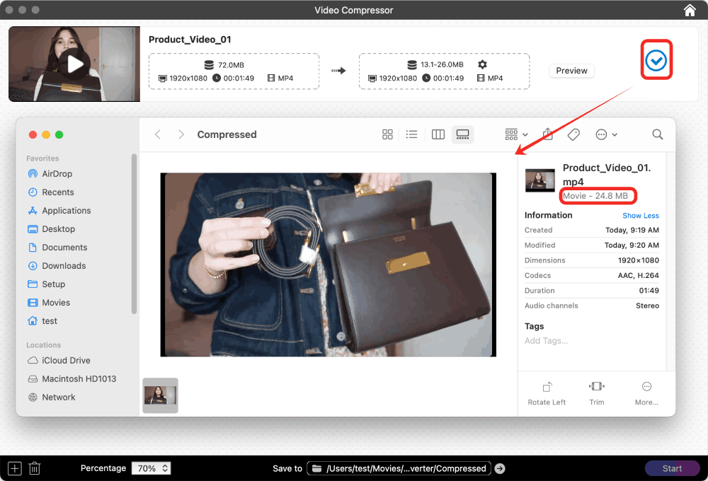 start and finish compression